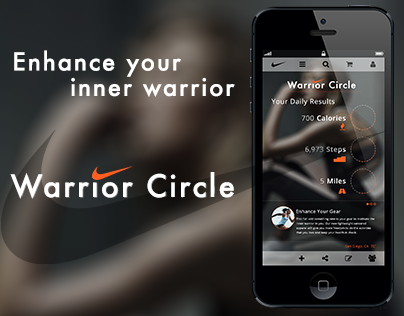 Ad for the Nike Warrior smart tech apparel mobile app